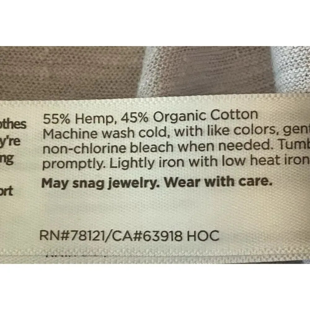 Eileen Fisher Wmn Ivory Hemp Organic Cotton Tunic Oversized Top Lagen Look - Picture 4 of 6